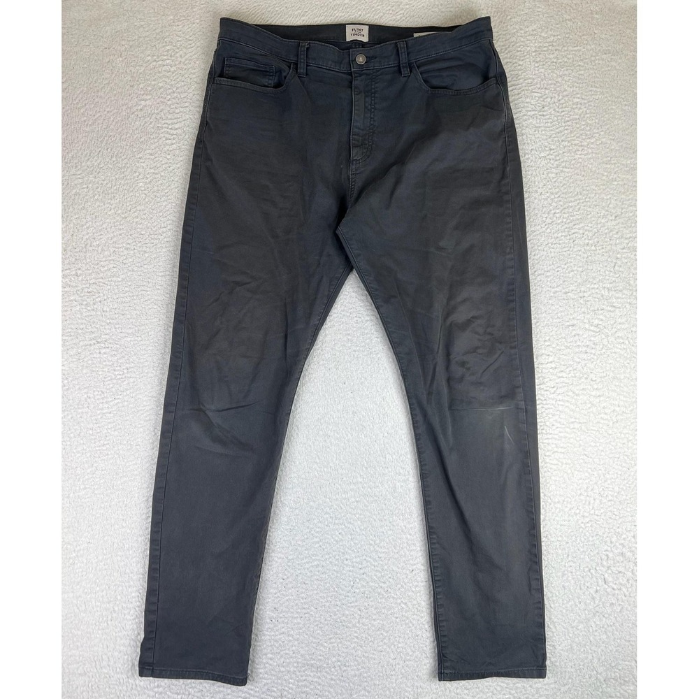 Flint And Tinder Pants Mens 34x32 Gray Slim Tapered Fit Stretch Chino Casual